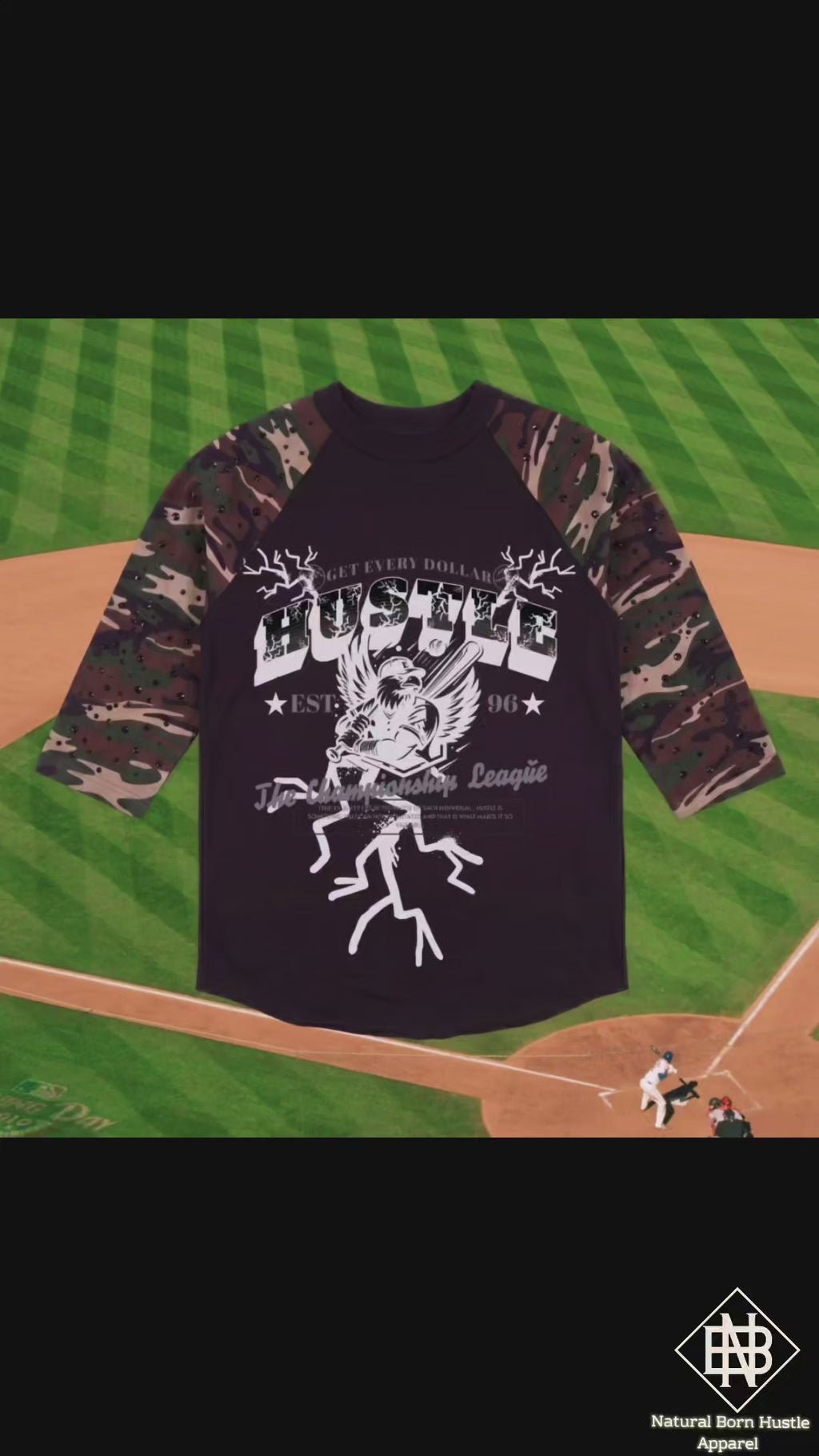 "Hustle University" Baseball T-Shirt