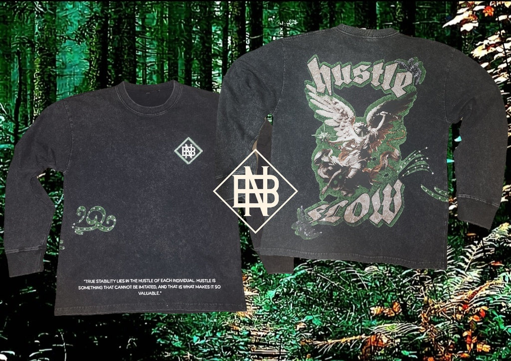 "Hustle Flow" Graphic Longsleve