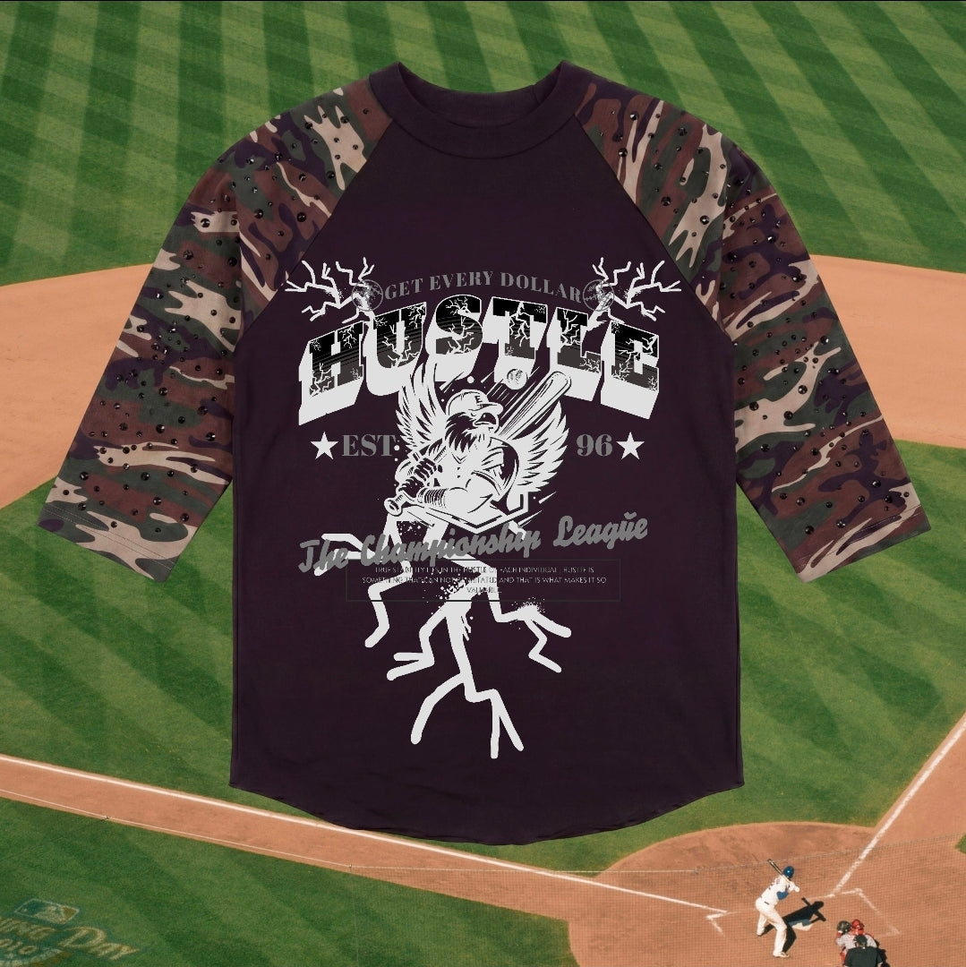 "Hustle University" Baseball T-Shirt