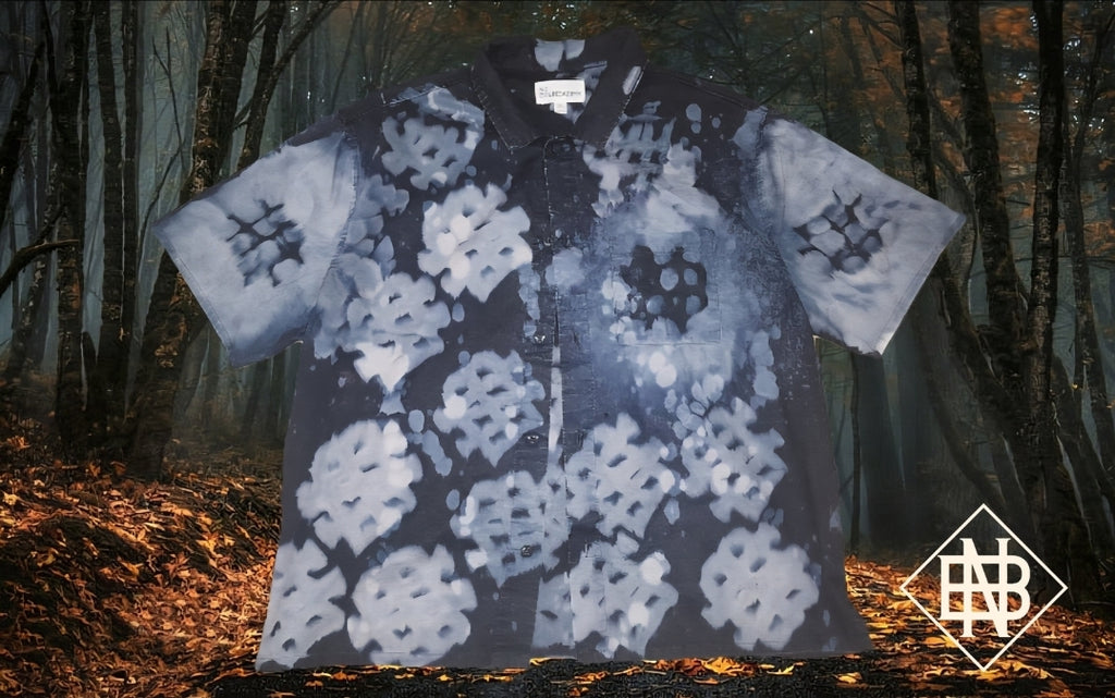 "N.B.H 1 of 1" Washed Button Up
