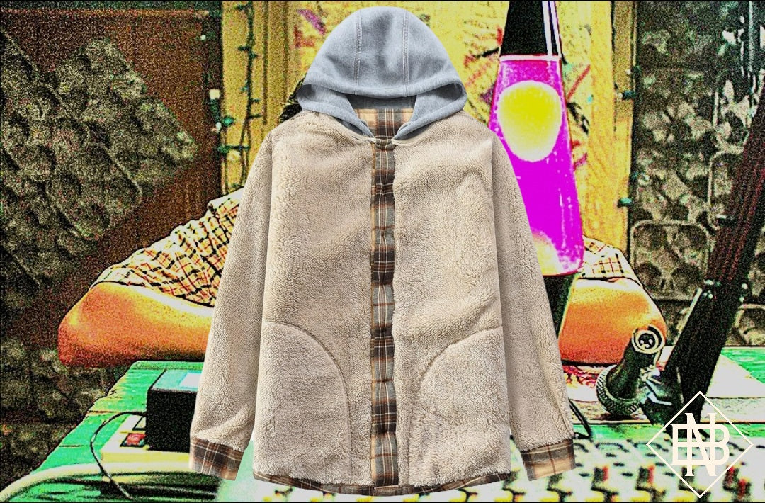 "D-Jay" Fleece Flannel Hoodie
