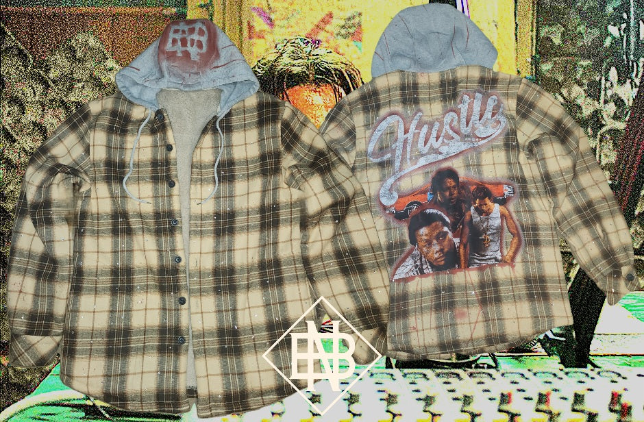 "D-Jay" Fleece Flannel Hoodie