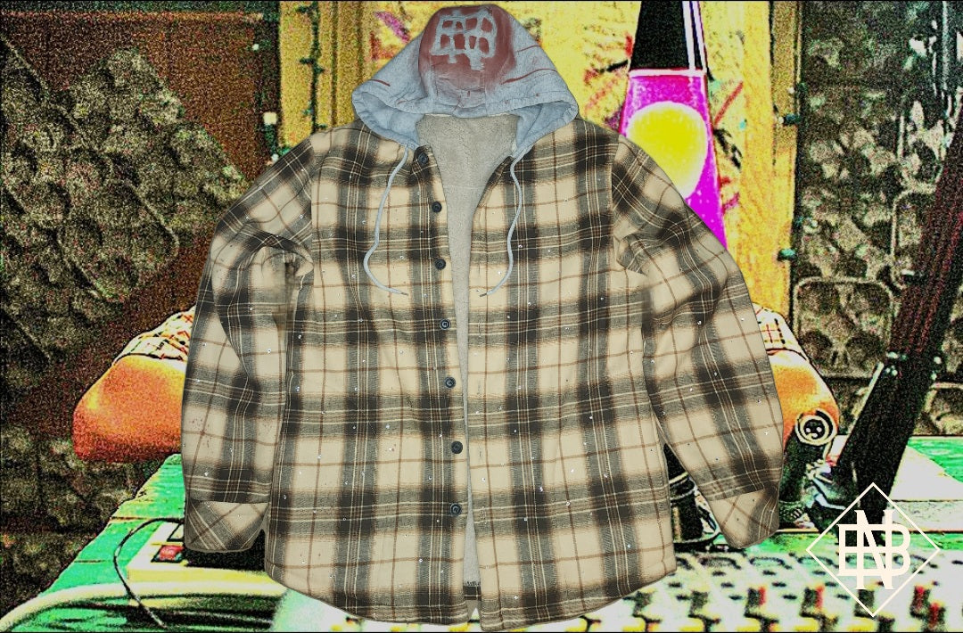 "D-Jay" Fleece Flannel Hoodie