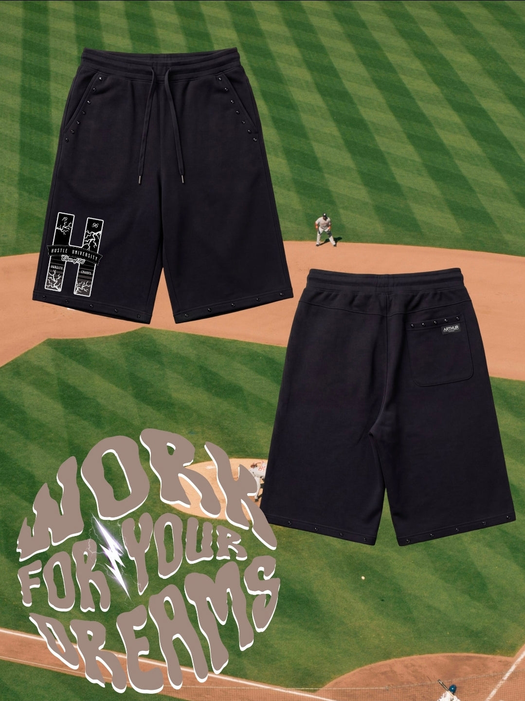 'HUV' Varsity Baggy *OS* Shorts
