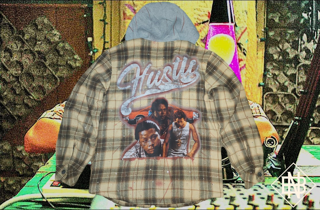 "D-Jay" Fleece Flannel Hoodie